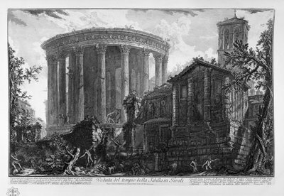 View of the Temple of Sibyl in Tivoli by Giovanni Battista Piranesi